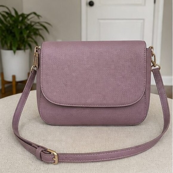 None Handbags - Slate Saffiano Crossbody Bag